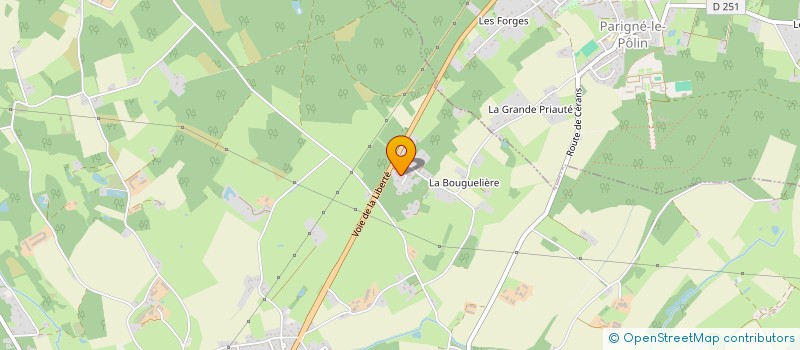 localisation de l'entreprise F G MENUISERIES AMEUBLEMENTS GENERAL 72  CERANS-FOULLETOURTE