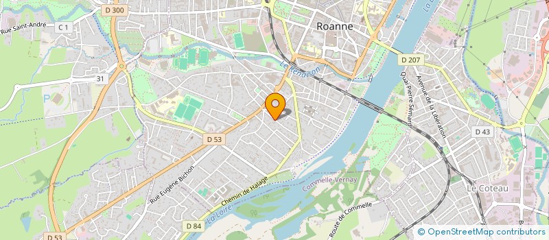 localisation de l'entreprise F.G. NET à ROANNE