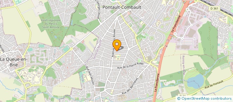 localisation de l'entreprise F G PLOMBERIE à PONTAULT-COMBAULT
