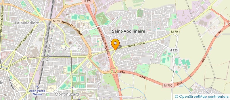 localisation de l'entreprise F G TRANSPORTS  SAINT-APOLLINAIRE