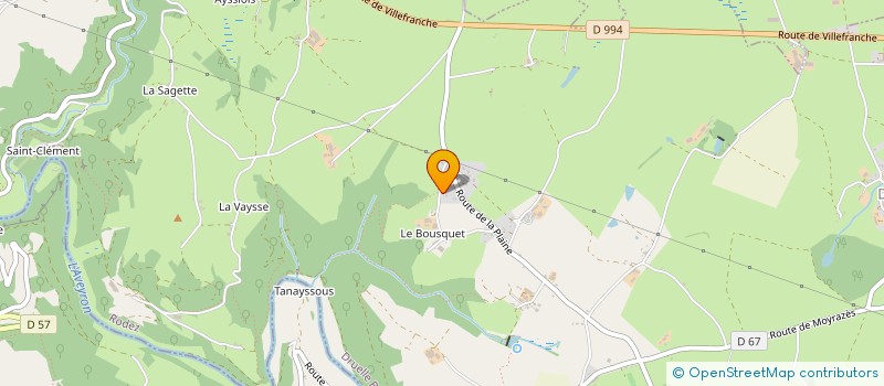 localisation de l'entreprise F.G.TRANSPORTS à DRUELLE BALSAC