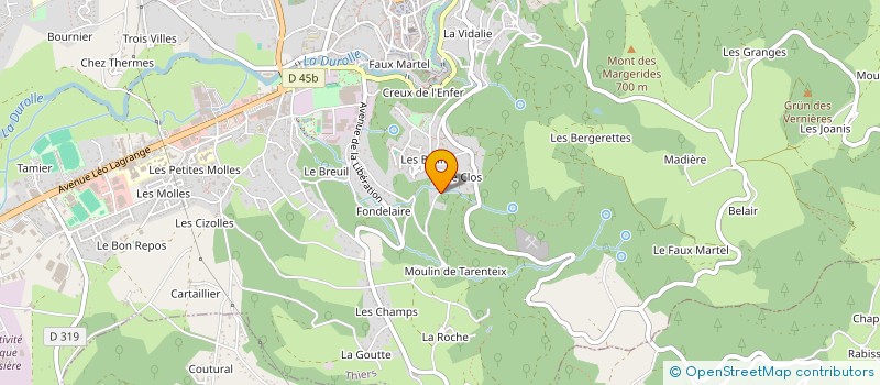 localisation de l'entreprise F G V  THIERS