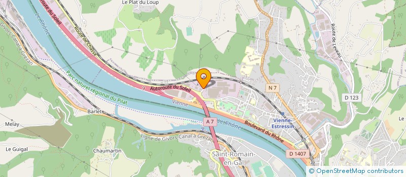 localisation de l'entreprise F GUIFFRAY ET CIE SA à VIENNE
