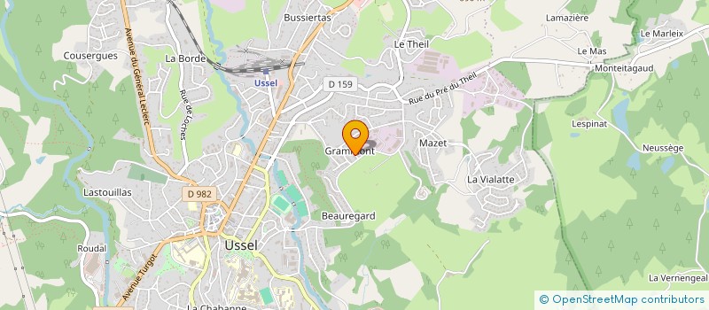 localisation de l'entreprise F.H LOGEMENTS à USSEL