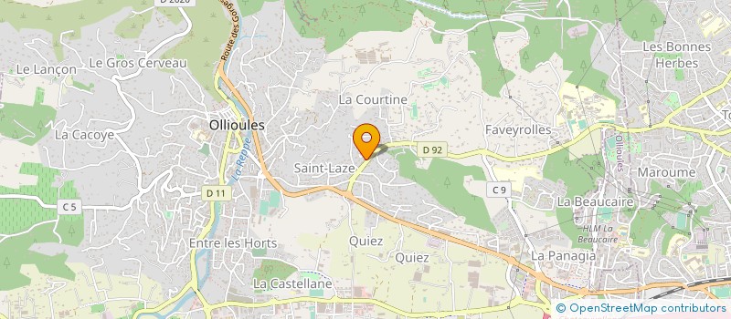 localisation de l'entreprise F.H PISCINES  OLLIOULES