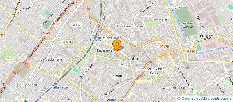localisation de l'entreprise F.I.B. à ROUBAIX