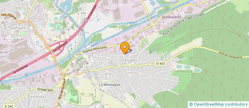 localisation de l'entreprise F I B à ETUPES