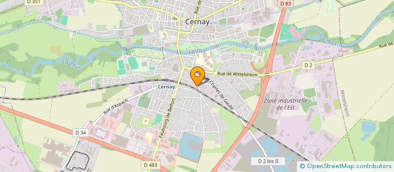 localisation de l'entreprise F.I.B.K. à CERNAY