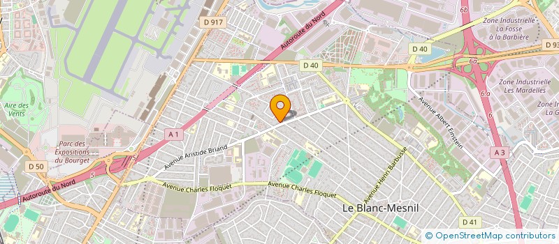 localisation de l'entreprise F.I.M à LE BLANC-MESNIL