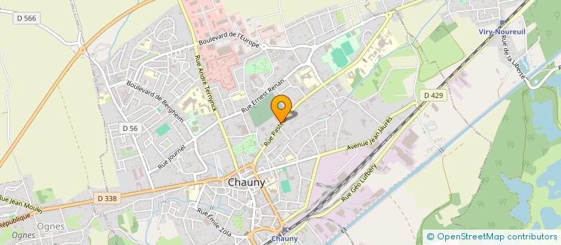 localisation de l'entreprise F.I.P - FOURNITURE INDUSTRIELLE DE PICARDIE  CHAUNY