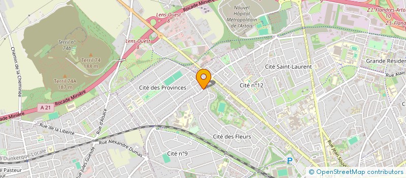 localisation de l'entreprise F.I.S  LENS