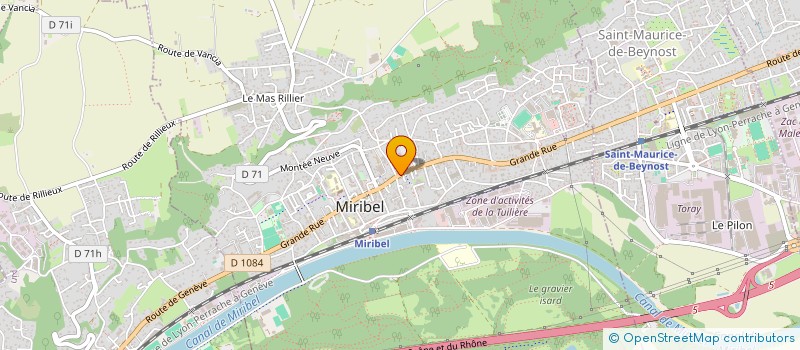 localisation de l'entreprise F.I.V  MIRIBEL