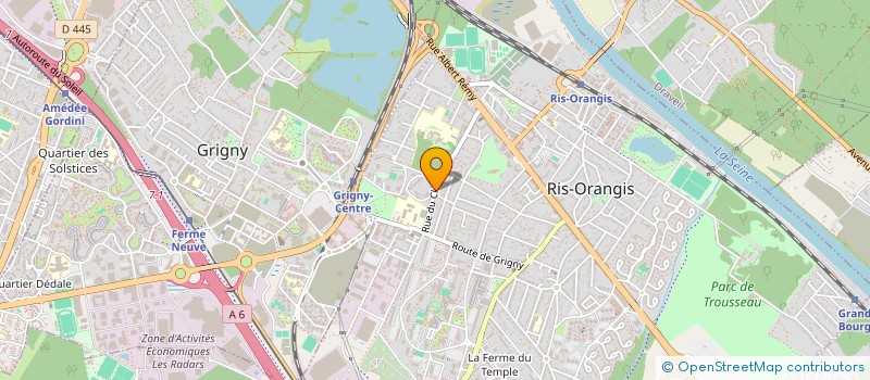 localisation de l'entreprise F-IMMO à RIS-ORANGIS