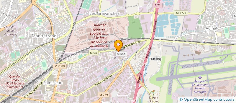 localisation de l'entreprise F J  CLERMONT-FERRAND