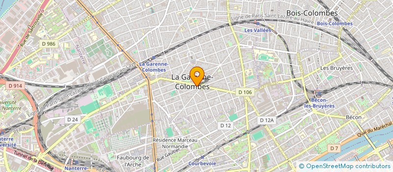 localisation de l'entreprise F.J. à LA GARENNE-COLOMBES