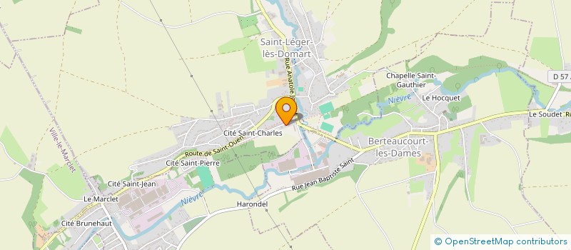 localisation de l'entreprise F & J à SAINT-LEGER-LES-DOMART