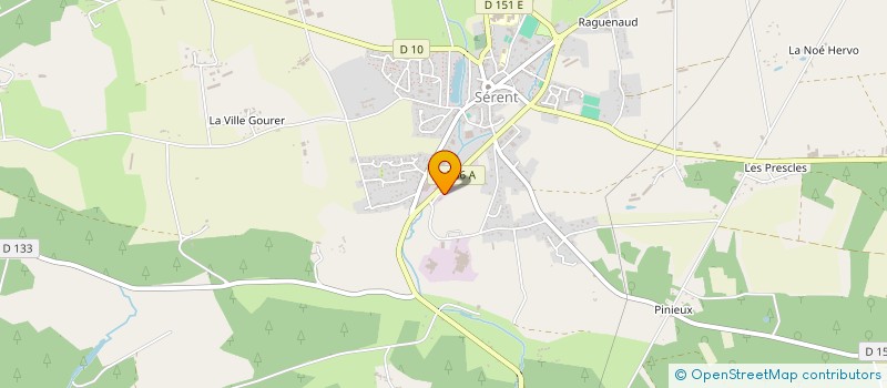 localisation de l'entreprise F J BOIS à SERENT