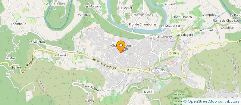 localisation de l'entreprise F.J.BOIS CREATION  LES VANS