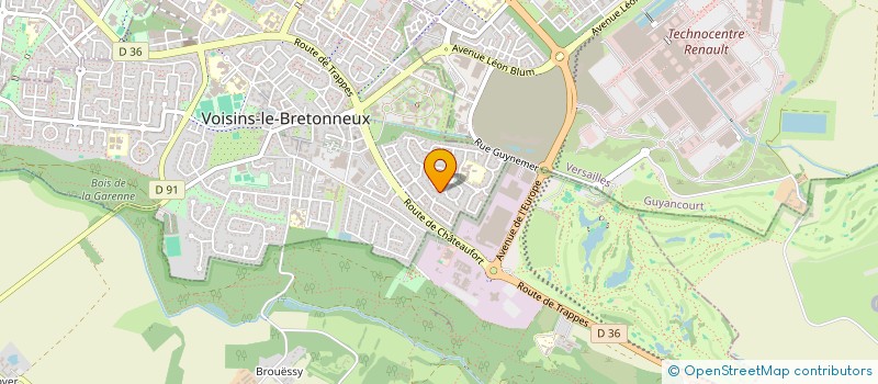 localisation de l'entreprise F.J.C. IMMO  VOISINS-LE-BRETONNEUX