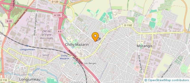 localisation de l'entreprise F&J IMMOBILIER à CHILLY-MAZARIN