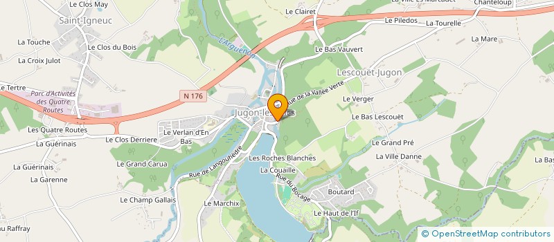 localisation de l'entreprise F.J. SERVICES  JUGON-LES-LACS
