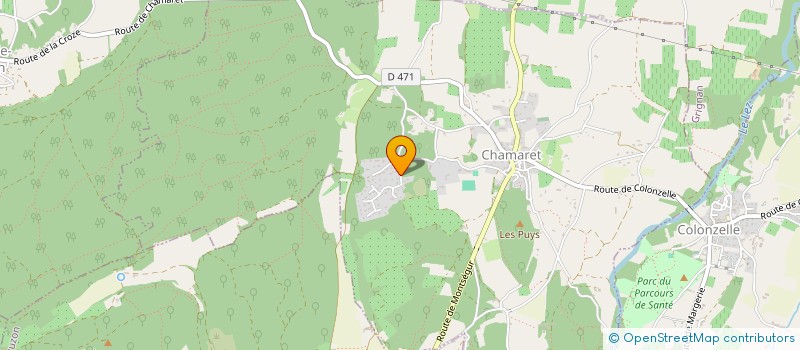 localisation de l'entreprise F.J T.P  CHAMARET