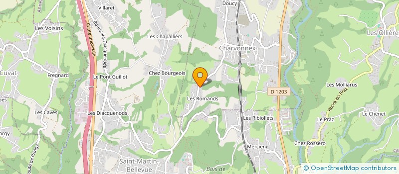 localisation de l'entreprise F&K  CHARVONNEX