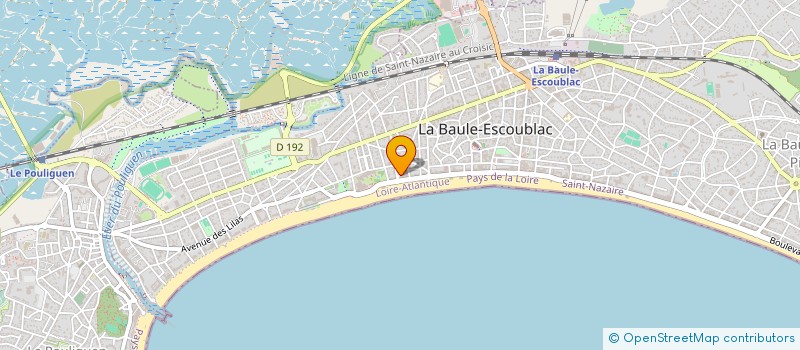 localisation de l'entreprise F.K IMMOBILIER à LA BAULE-ESCOUBLAC