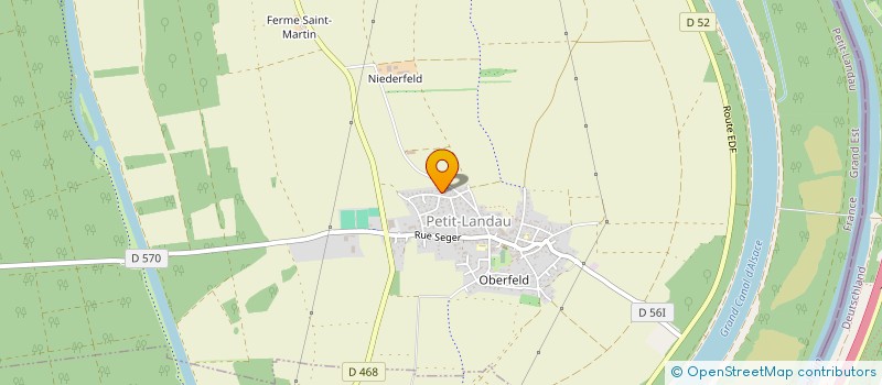 localisation de l'entreprise F.L.E.  PETIT-LANDAU