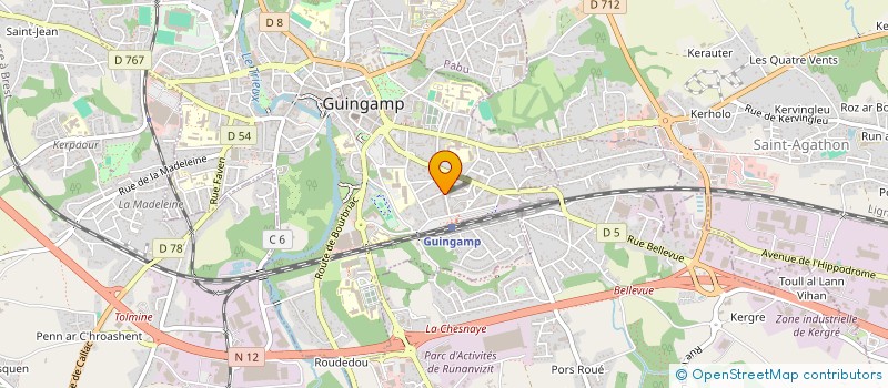 localisation de l'entreprise F.L. EXPRESS à GUINGAMP