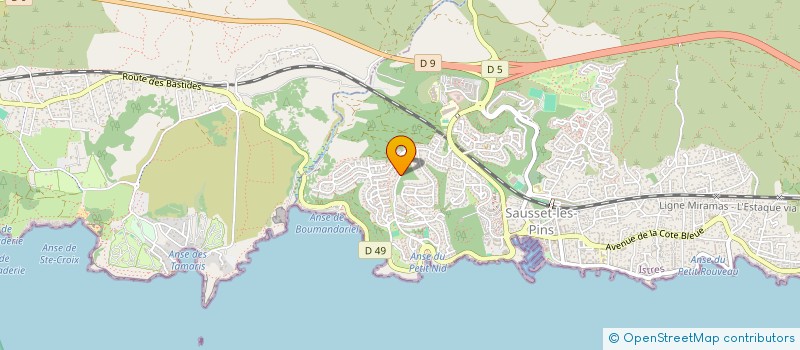 localisation de l'entreprise F.L.F  SAUSSET-LES-PINS