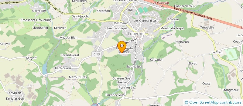 localisation de l'entreprise F.L.F  LOPERHET