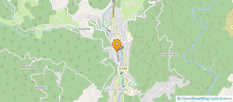 localisation de l'entreprise F.L.I.N.  VALS-LES-BAINS