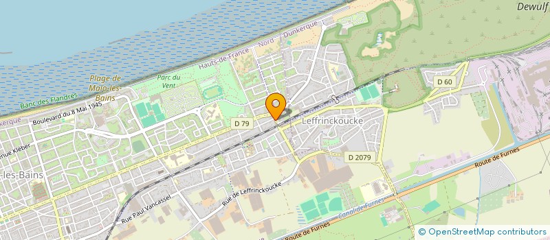 localisation de l'entreprise F.L IMMOBILIER à DUNKERQUE