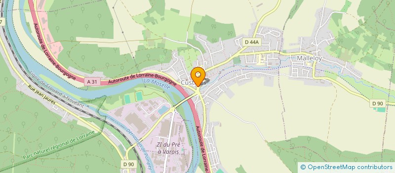 localisation de l'entreprise F.L.M. LA LORRAINE  CUSTINES