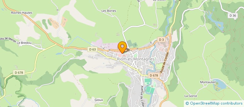 localisation de l'entreprise F.L.MURET à RIOM-ES-MONTAGNES