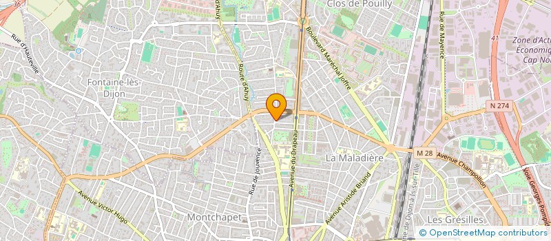 localisation de l'entreprise F.L.N.T. à DIJON