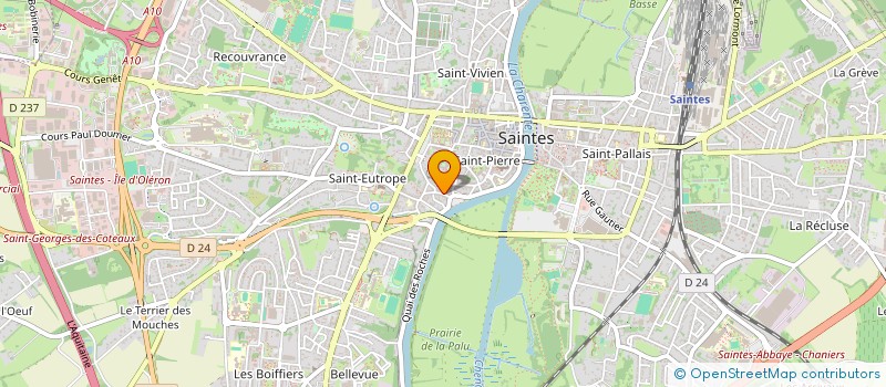 localisation de l'entreprise F.L PLUS à SAINTES