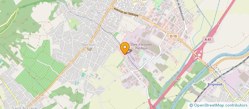 localisation de l'entreprise F.L.T.  BERNIN