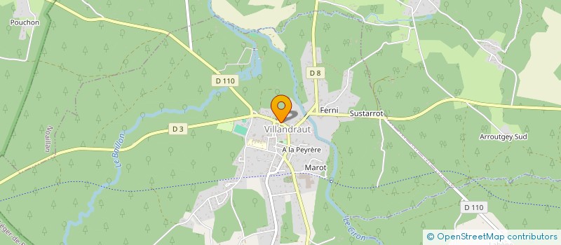 localisation de l'entreprise F. LABROUSSE ET FILS à PRECHAC