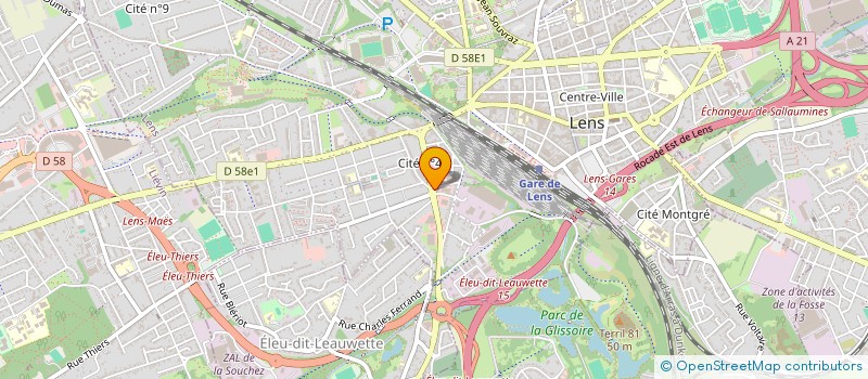 localisation de l'entreprise F M  LENS