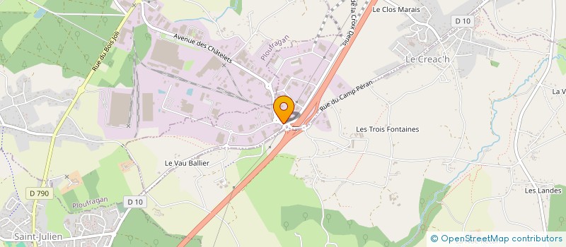 localisation de l'entreprise F.M.  TREGUEUX