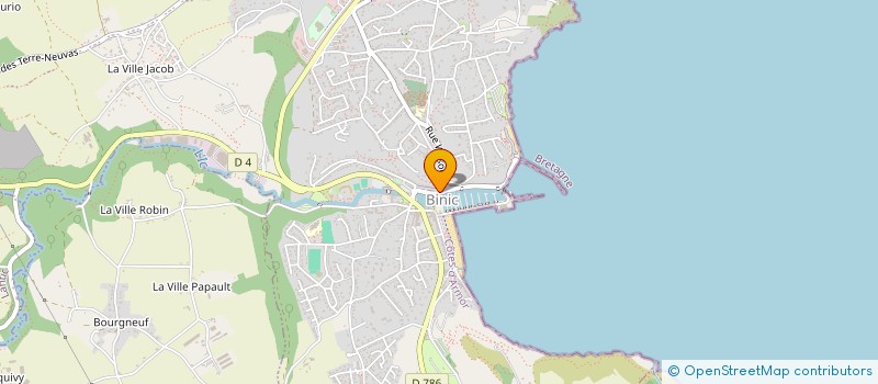 localisation de l'entreprise F.M.  BINIC-ETABLES-SUR-MER