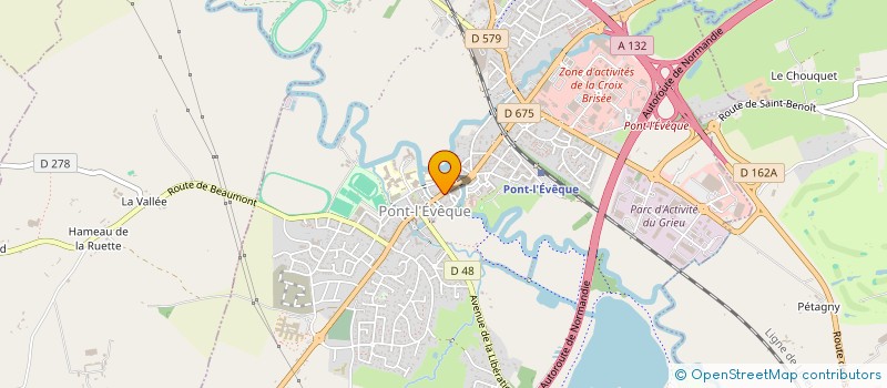 localisation de l'entreprise F.M  PONT L'EVEQUE