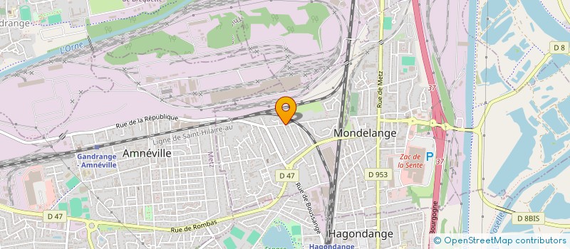 localisation de l'entreprise F-M  MONDELANGE