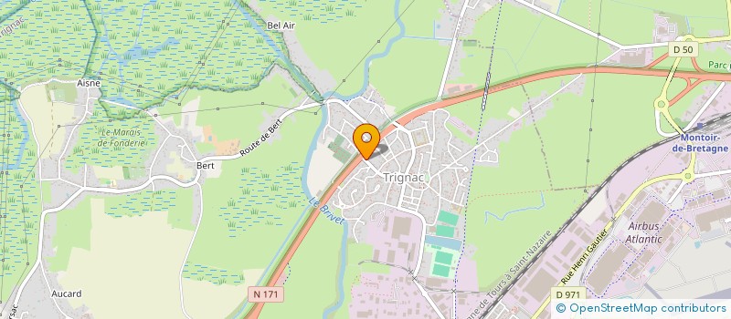 localisation de l'entreprise F & M  TRIGNAC