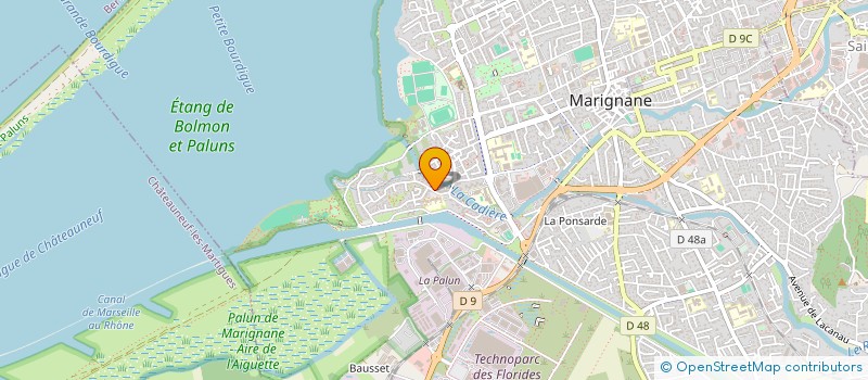 localisation de l'entreprise F & M  MARIGNANE