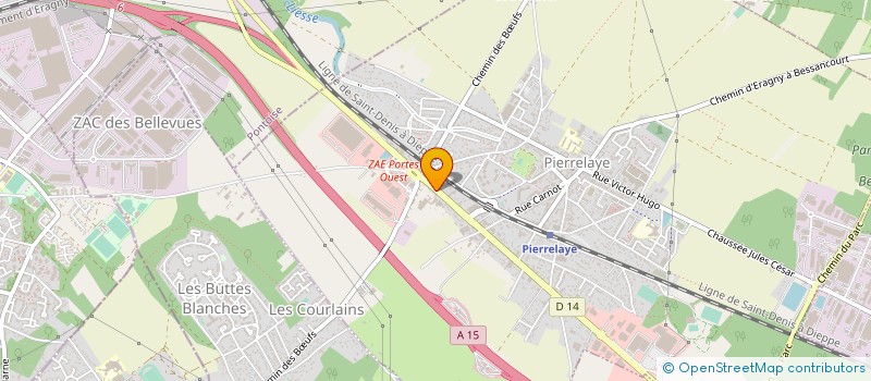 localisation de l'entreprise F M A  PIERRELAYE