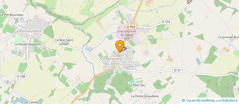 localisation de l'entreprise F.M.A.  LE LOROUX-BOTTEREAU