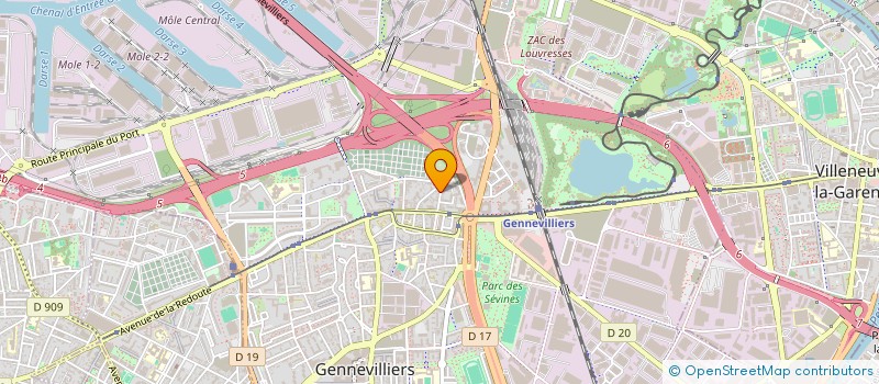 localisation de l'entreprise F.M.A. à GENNEVILLIERS